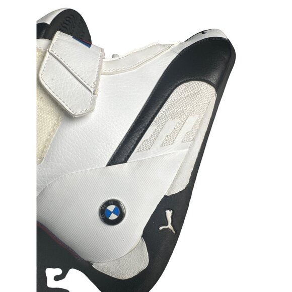 Puma X BMW M Motorsport High-Top Racing Shoes‎ Size 6.5 US White & Black Leather - Picture 7 of 10